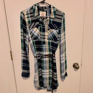 Plain Shirt Dress by So w/ Black Decorative Belt